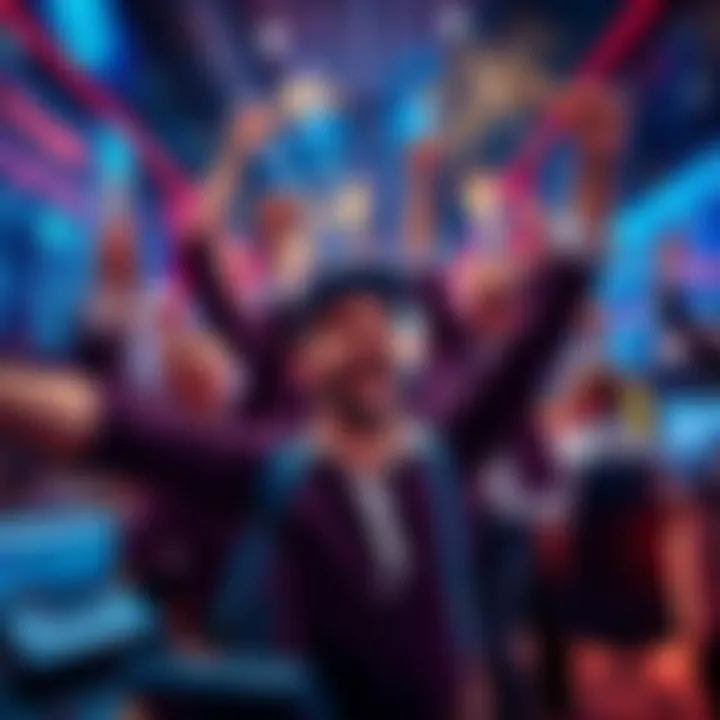 Happy traders celebrating Kaspa's upward surge in asset trading