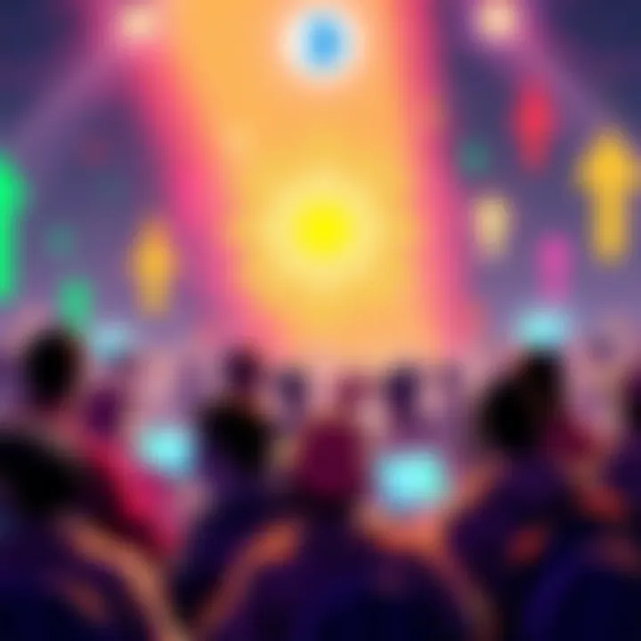 A vibrant graphic showcasing crypto community interaction and feedback for Zypto's $KAS token integration