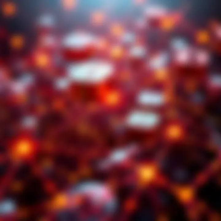 A visual representation of Kaspa's decentralized network, showing multiple blocks being processed simultaneously, similar to BitTorrent's connectivity model.