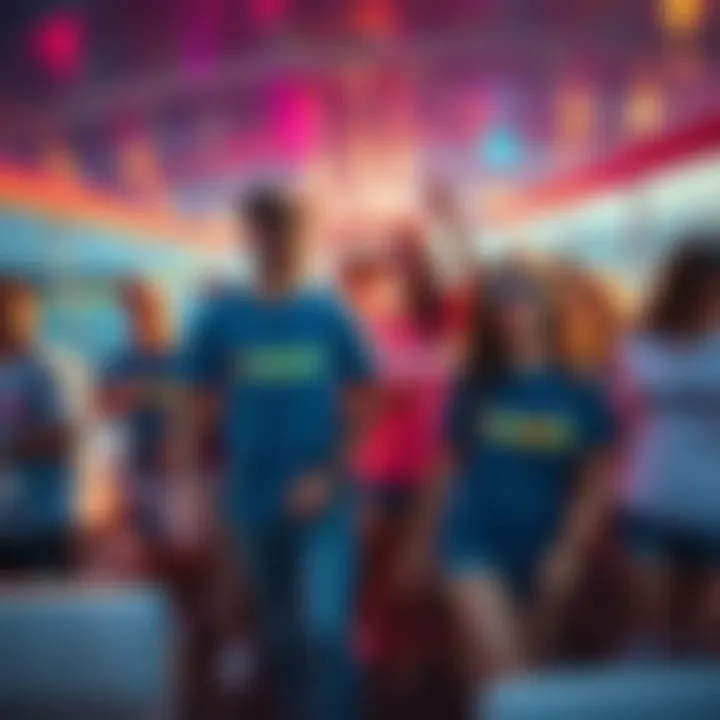 People wearing Kaspa T-shirts on a boat party Attendees enjoying a lively boat party, sporting colorful Kaspa T-shirts as they celebrate together