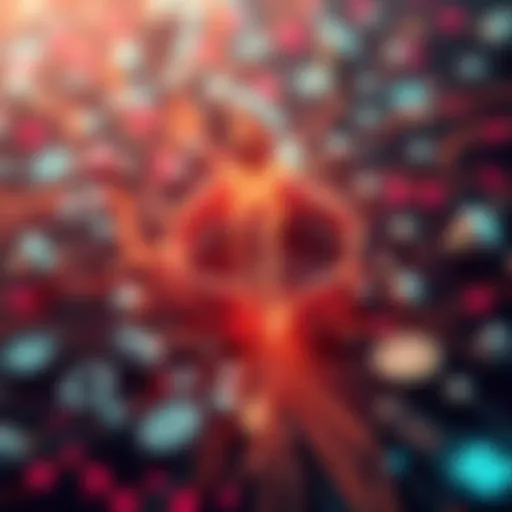 A graphic representation of a digital hack showing a broken smart contract with symbols of finance and technology.