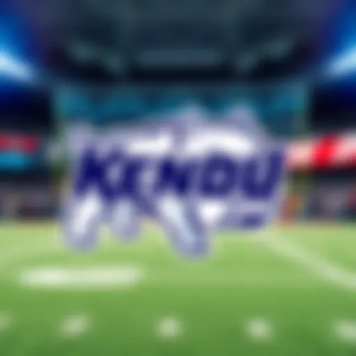 Kendu logo alongside OKC Bulldogs team logo at a football field event