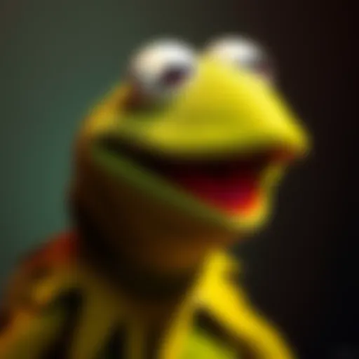 Kermit the Frog smiling and enjoying a funny moment, embodying humor and joy in daily life.