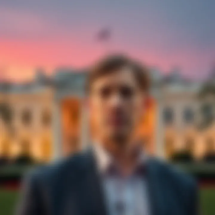 Kevin Warsh, a Bitcoin advocate, standing in front of the White House with a confident expression, signaling his nomination for Federal Reserve Chairman.