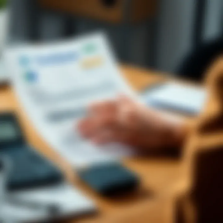 A person reviewing mismatched Koinly and Coinbase 1099-DA tax documents on a desk with a calculator and notepad