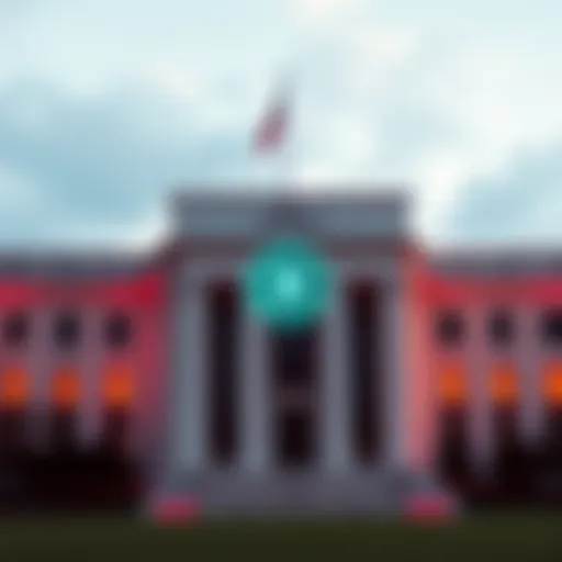 Kraken logo with Federal Reserve building in background, symbolizing access to traditional banking