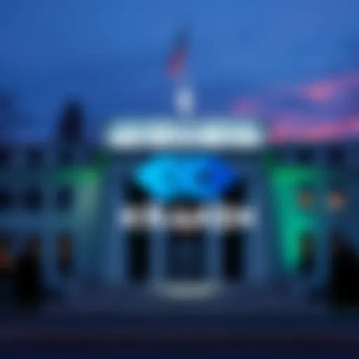 Kraken logo with a Federal Reserve building in the background symbolizing their new master account