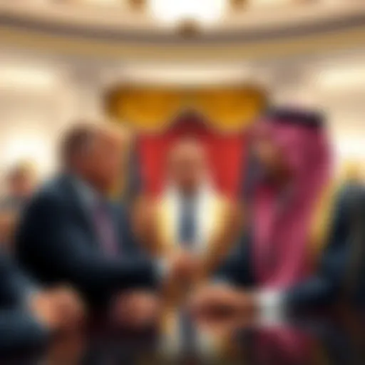 Kris meeting with President Trump and the Saudi leader in the White House, discussing important matters