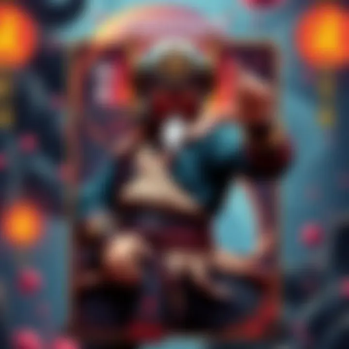 A unique Kungfouine NFT card featuring a stylized character in martial arts attire, vibrant colors, and intricate design elements.