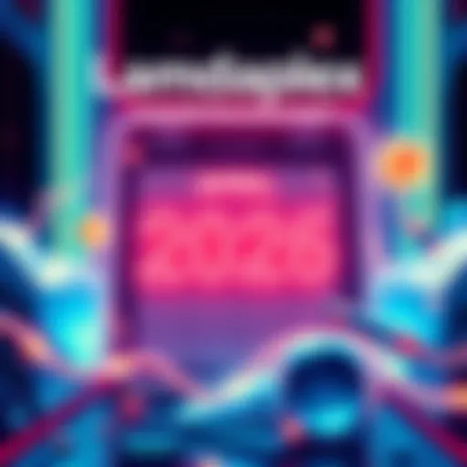 Illustration of a calendar marking April 2026 with futuristic elements symbolizing innovation and technology.