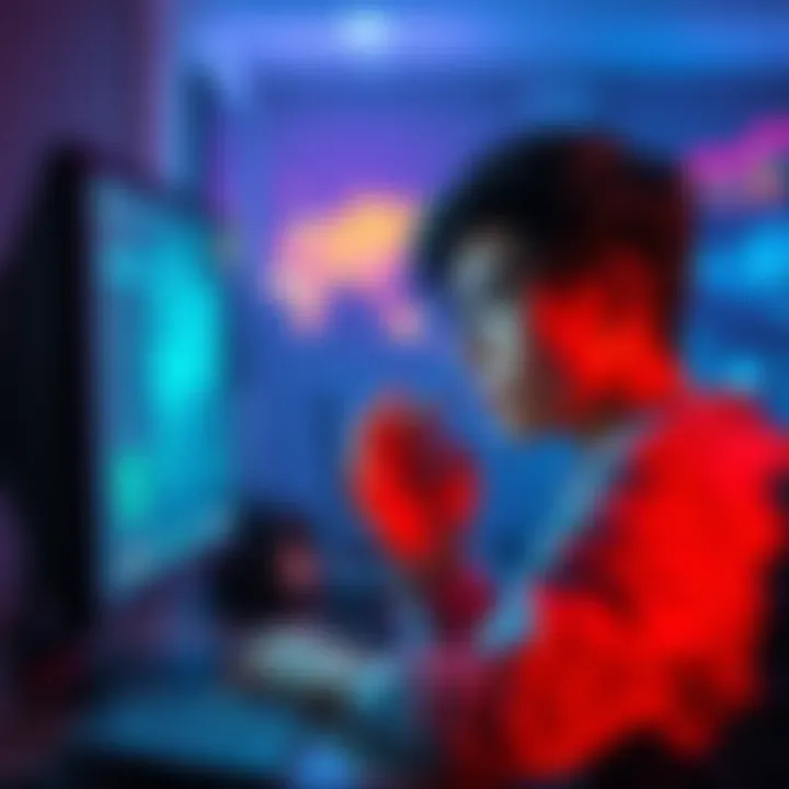 A person looks puzzled at their computer screen while noticing unfamiliar names linked to their land purchases online.