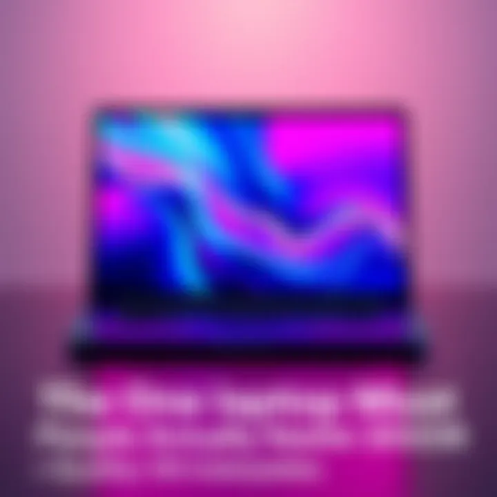 A sleek laptop designed for everyday tasks, showing a modern, portable design with a vibrant display and essential features for practicality.