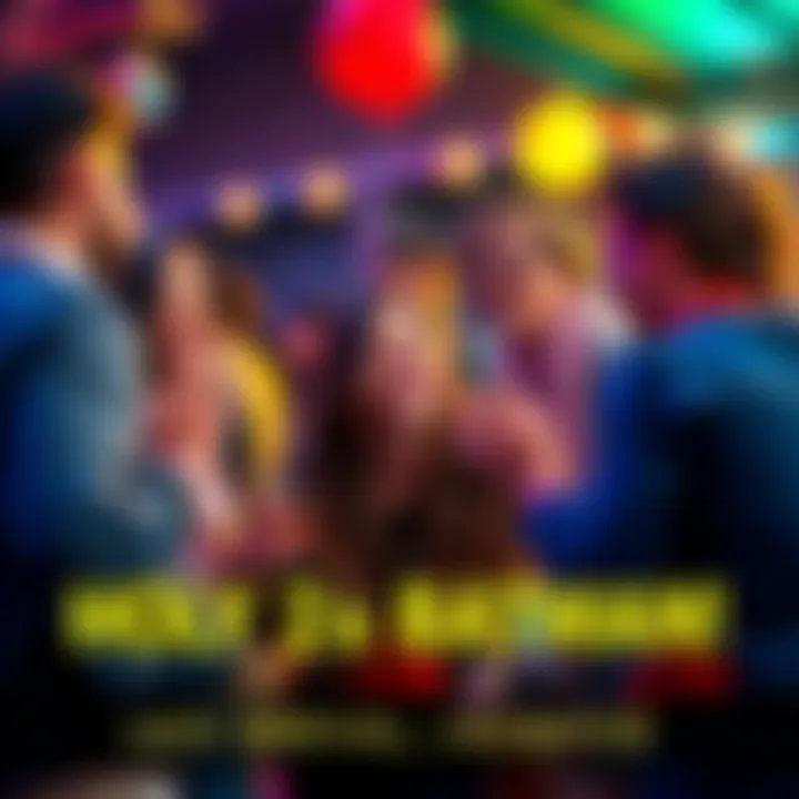 A group of friends laughing as one person arrives late to a lively gathering, capturing the moment of joy and spontaneity.