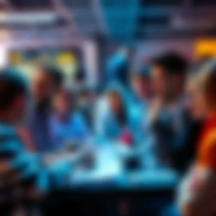A group of people sharing jokes and laughter over their funny bidding experiences in an online forum.