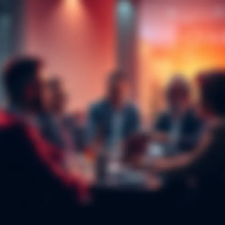 A diverse group of leaders in a meeting, engaging in discussions about change and adaptation.