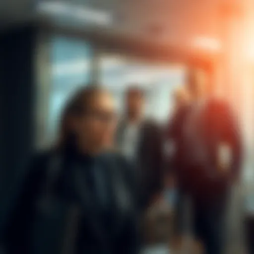 Top executives leaving Cryptocom office with concerned expressions as company faces challenges