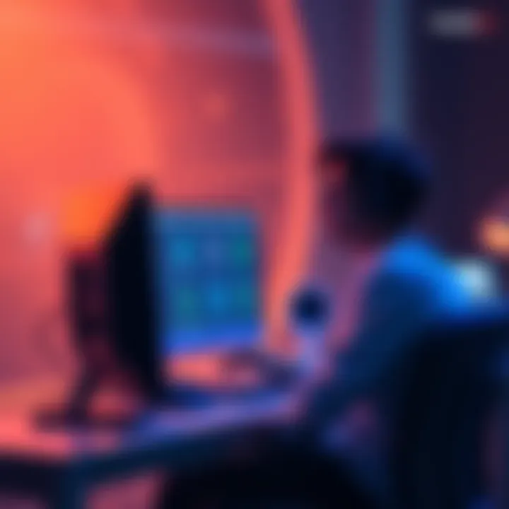 A person sitting at a computer learning to code, with Nano rewards displayed on the screen.