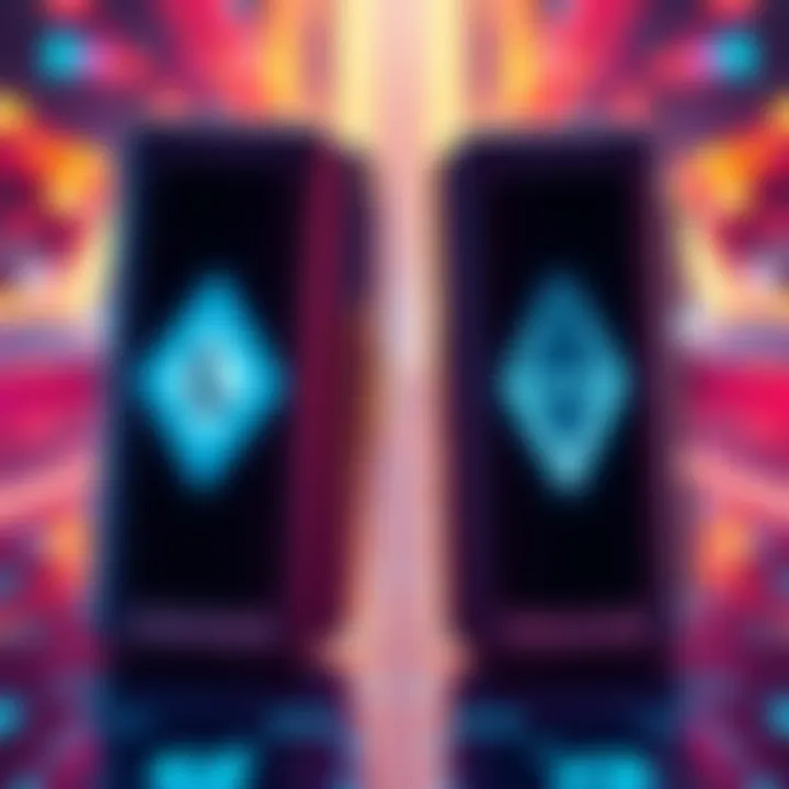 A side-by-side comparison of Ledger and Trezor showing their unique features and security aspects.