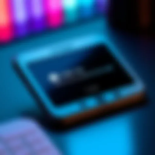 A close-up of a Ledger device displaying an app installation prompt, showcasing the device's screen and buttons.