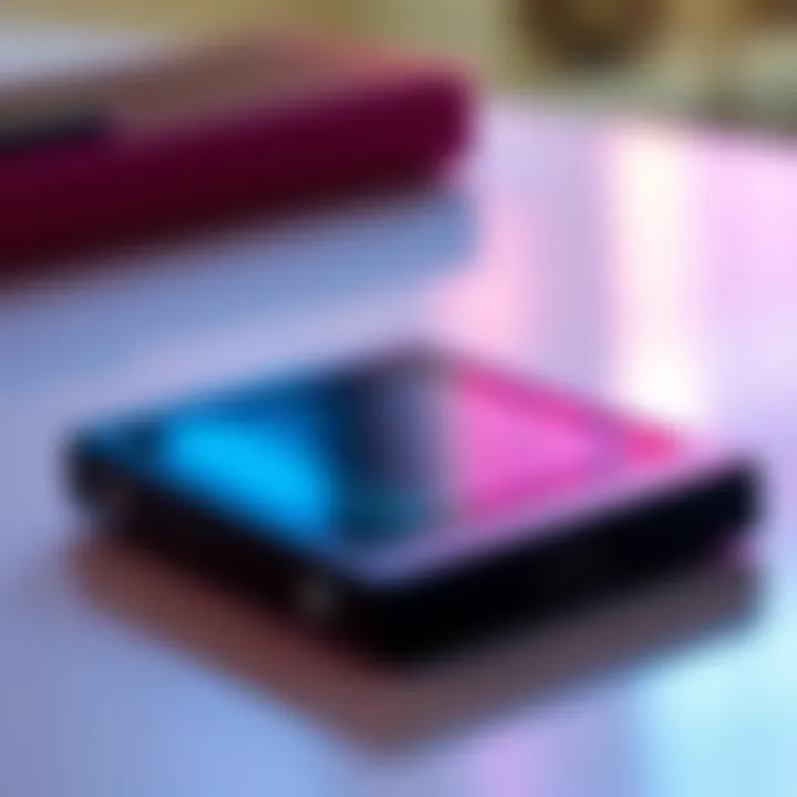 A close-up of the Ledger Nano S Plus cryptocurrency hardware wallet on a clean surface, showcasing its sleek design and display screen.