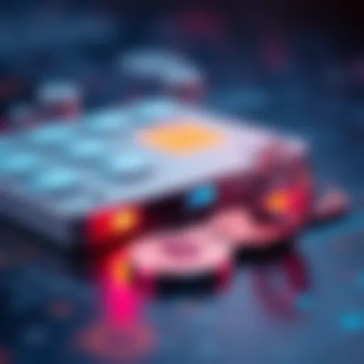 A close-up of a ledger recovery key next to a secure digital device, emphasizing security features.