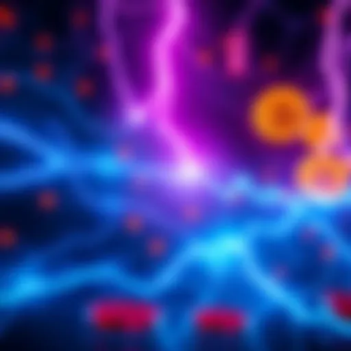 Visualization of the Lightning Network enhancing Bitcoin transactions with speed and low fees, featuring lightning bolts and Bitcoin symbols