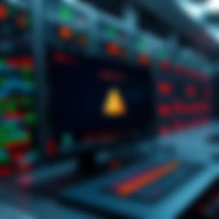 A computer screen showing high CPU usage and warning alerts about Monero mining malware on a Linux server.