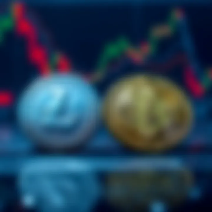 A graphic showing Litecoin's loss of $1.89M next to Bitcoin's gain of $2.18B, highlighting the contrasting performance of the two cryptocurrencies.