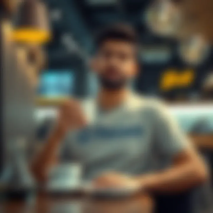 Person using Litecoin as their name at a cafe Individual at a cafe wearing a Litecoin shirt, enjoying coffee while introducing themselves as Litecoin