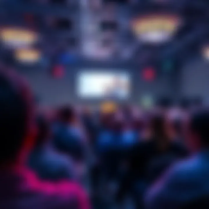 Attendees at the Litecoin Summit in Amsterdam listening to a keynote speech.