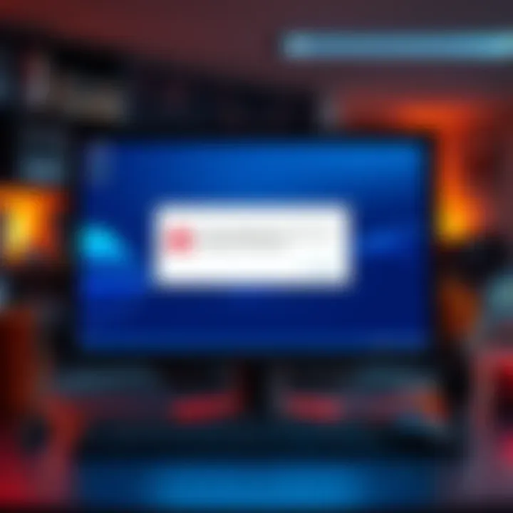 A computer screen showing a warning message about an account restriction, highlighting the urgency of the situation.