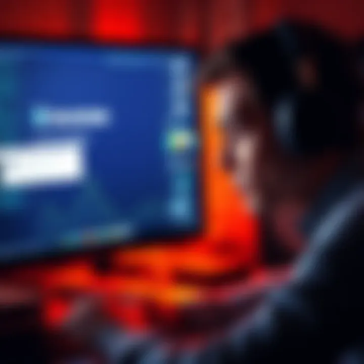 Frustrated person looking at a computer screen with a locked account message for Blockchain.com