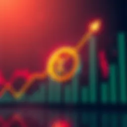 Loopring cryptocurrency symbol in front of a graph showing growth, highlighting its strong performance during a market downturn