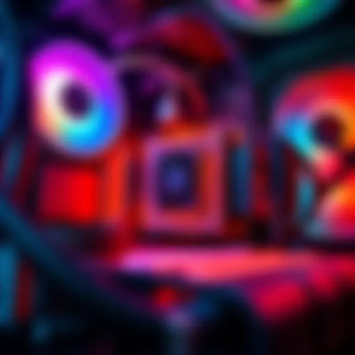 Close-up of a computer setup showing low hash rates performance with a 9950X processor and gaming components.