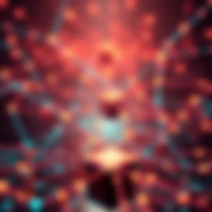 A visual representation of a few nodes symbolizing a low node count in Algorand, with connections depicting decentralization risks.