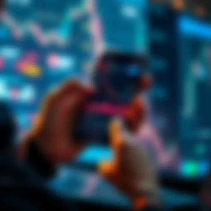 A person holding a smartphone displaying cryptocurrency charts, symbolizing long-term investment in crypto markets.