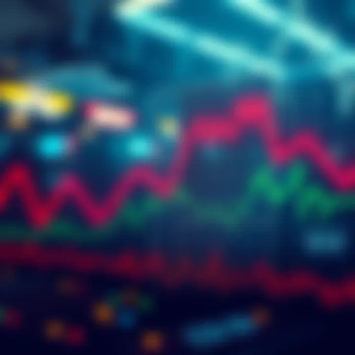 A graph showing the decline of LTC price to $59 with a red downward trend line