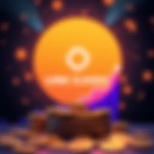 A vibrant graphic showing Luna Classic logo with a rising graph and coins, symbolizing the excitement for Market Module 2.0.