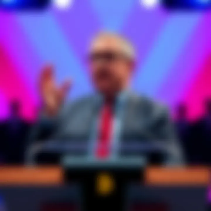 Luxembourg's Finance Minister passionately discusses Bitcoin commitment at a podium