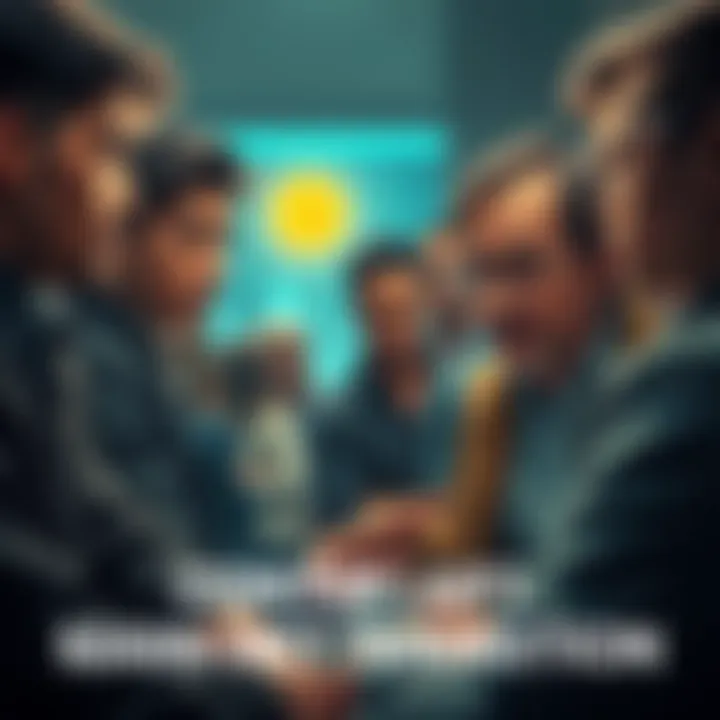 A group of people sharing their worries about losing coins during a mainnet transition, with expressions of confusion and concern on their faces.