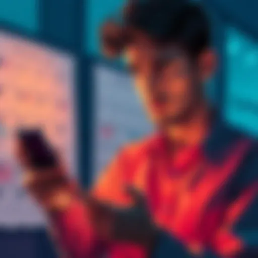 A person checking their payment card balance on a phone while looking concerned, with a calendar showing premium streak dates in the background