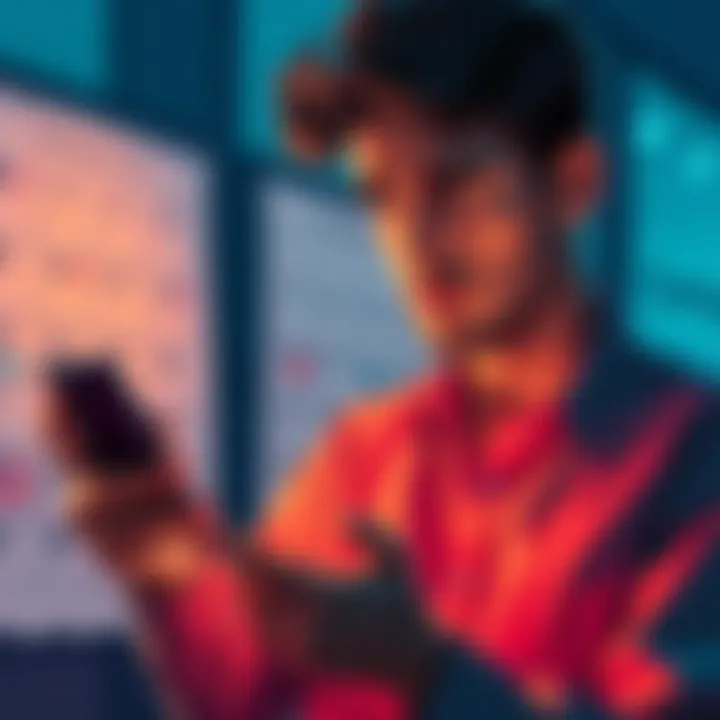 A person checking their payment card balance on a phone while looking concerned, with a calendar showing premium streak dates in the background