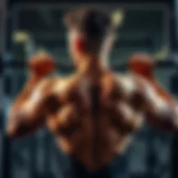 A man shows proper grip method while performing a lat pull-down exercise to enhance back muscle growth