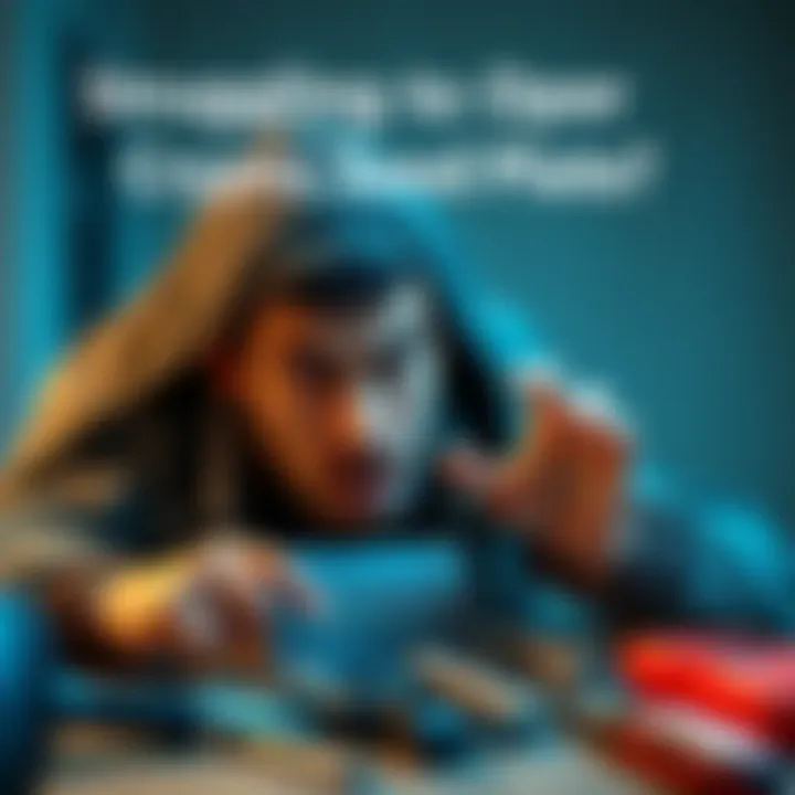 A person looks frustrated while trying to open a metal SeedPlate wallet, showing signs of difficulty, with tools nearby