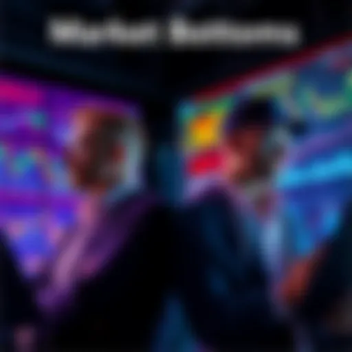 A visual representation comparing novice traders and experienced veterans analyzing market downturns, with charts and graphs included.