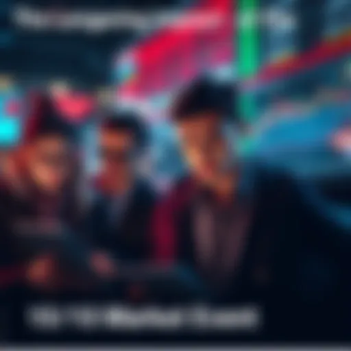 Group of people looking worried while checking financial reports and stock market graphs