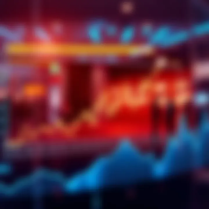 A chart showing a rising trend in prices with indications of liquidations. People discussing the potential for prices to reach new highs in the background.