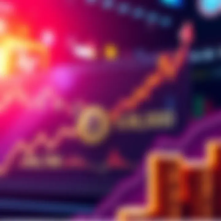 Graph showing downward trend in token value with an arrow pointing to $38,000