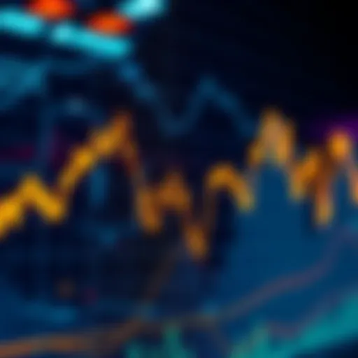 Graph showing a downward trend in the market