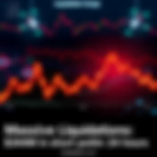 A graph depicting a sharp decline in short positions, highlighting the $344 million liquidated in 24 hours